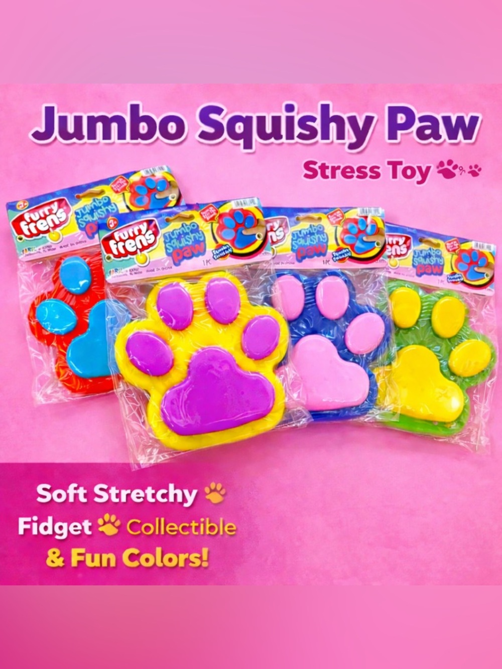 ✨New!!✨ Furry Frens Jumbo Squishy Paw ~Viral TikTok Famous